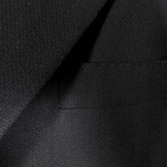 Oxxford Clothes Black Super 100s Wool Mens Sport Coat Renaissance Model Size 44R - Picture 4 of 9